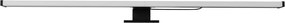 Lampada LED da Specchio 60cm 7W Bidirezione Nera IP44 Tripla Installazione Colore Bianco Naturale 4.000K