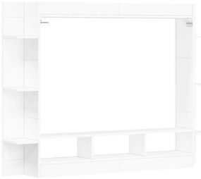 Mobile Porta TV Bianco 152x22x113 cm in Legno Multistrato