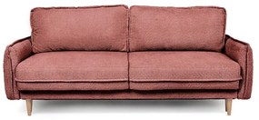 Divano letto rosso in tessuto bouclé 215 cm Patti - Bonami Selection
