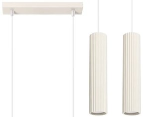 Sollux SL.1593 - Lampadario a sospensione con filo KARBON 2xGU10/10W/230V color crema