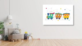 Quadro su tela – Trenino pastello