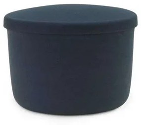 Hide Storage Pouf Small Steel Blue - Normann Copenhagen