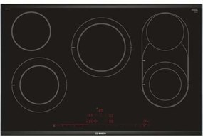 Piano ad induzione Bosch Serie 8 PKM875DP1D Built-in Ceramic Black,Stainless steel hob [PKM875DP1D]