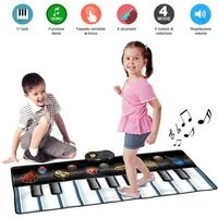 Tastiera Musicale da Pavimento per Bambini Keyboard 6 Strumenti con Registratore