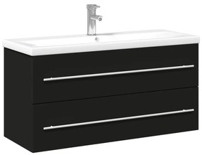 Mobile da bagno con lavabo integrato nero