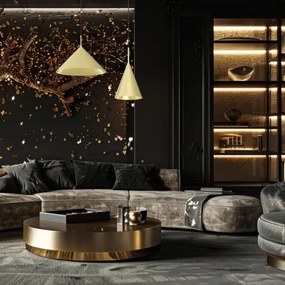 Lampada a sospensione con cavo CAPITAL 1xGX53/15W/230V, diametro 17 cm, finitura dorata