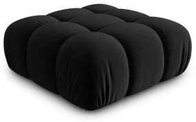 Pouf in velluto nero Bellis - Micadoni Home