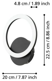 Eglo 900324 - Applique LED dimmerabile PARRAPOS-Z LED/12W/230V