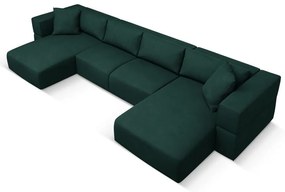 Divano a U angolare verde Esther - Milo Casa