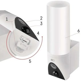 LED Telecamera smart per esterni con luce GoSmart LED/12W/230V IP65 Wi-Fi Tuya bianco