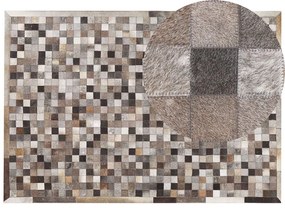 Tappeto in pelle multicolore patchwork 160 x 230 cm ARMUTLU Beliani