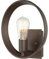 Applique Industrial Nordico Theater Row Metallo Bronzo Western 1 Luce E27