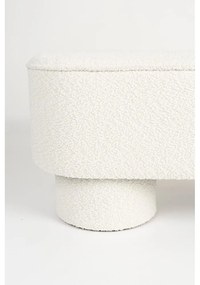 Panchina bianca con rivestimento in bouclé Marcos – White Label