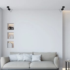 Faretto da muro DANTE 1xGU10/25W/230V nero/cromo luminoso