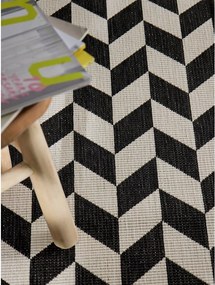 Passatoia da interno ed esterno nera/color crema 80x200 cm Haringey Terrick – Ted Baker