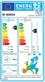 Unità esterna climatizzatore BOSCH CL5000M 79/3 E trial 7.9 KW classe di raffreddamento A++ , classe di riscaldamento A+, bianco
