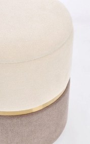 Set di 2 Pouf contenitore RADINKA in tessuto crema e rosa