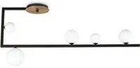 Plafoniera Industrial-Minimal Birds Metallo Nero 5 Luci G9 3W 3000K Luce Calda