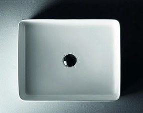 Lavabo appoggio 51cm design moderno ceramica slim Litos-0002 - KAMALU