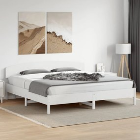 Giroletto Senza Materasso Bianco 180x200 Cm Legno Massello Pino /