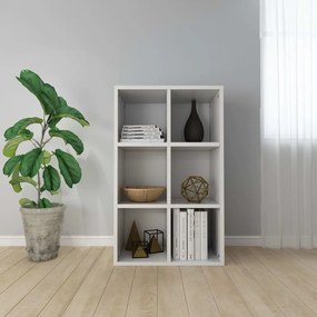 Libreria/credenza bianca 66x30x97,8 cm in legno multistrato