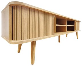 Mobile TV di colore naturale con effetto rovere 178x50x40 cm Rove – Woodman