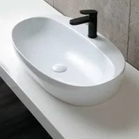 Lavabo da appoggio Ceramica Azzurra Elegance 60X42 con foro rubinetto