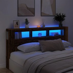 Testiera Led Legno Antico 200x18,5x103,5 Cm Legno Multistrato /