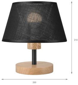 Brilagi - LED Lampada da tavolo ANTHONY 1xE14/40W/230V quercia/nero