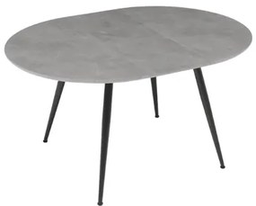 Tavolo rotondo con piano in MDF Cemento allungabile a 160 cm HABLA
