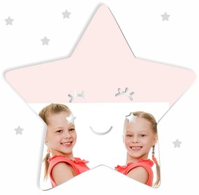 Specchio decorativo da parete per bambini con un allegro motivo a stella