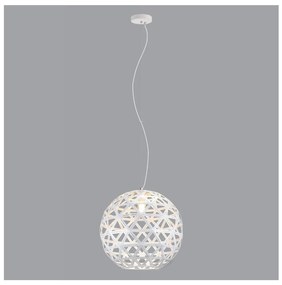 Lampadario a sospensione con filo FROZEN 1xE27/60W/230V diametro 50 cm bianco