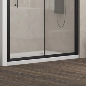 Box doccia un lato 120cm con telaio a colore nero KFN5000 - KAMALU