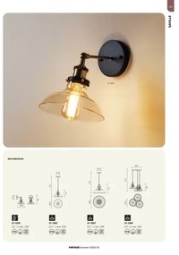 Redo 01-1002 - Lampadario a sospensione con filo SAVILLE 1xE27/42W/230V