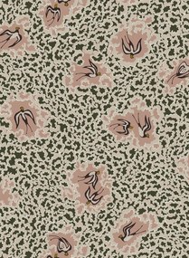 Josephine Munsey Carta da parati Bea's Swallows - Chaingate Green and Ham Pink