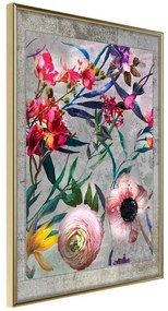 Poster  Scattered Flowers  Cornice Quadri Cornice d'oro, Larghezza x Altezza Home decor 30x45