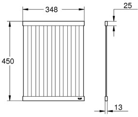 GROHE 40856SD0 - Gocciolatoio 450 × 348 mm, acciaio inox spazzolato