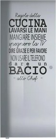 Anta per porta scorrevole esterno muro Regole in vetro trasparente satinato, L 88 x H 215 cm spessore 8 mm, apertura sinistra