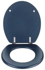 WENKO 25172100-WC sedile WC PRIMA 37x41 cm blu/argento