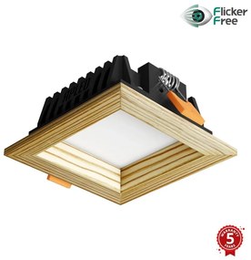 APLED -Lampada LED SQUARE WOODLINE LED/6W/230V 3000K 12x12 cm pino legno solido