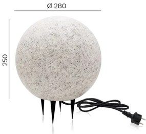 Luce da esterno decorativa GARDEN BALL 1xE27/40W/230V IP65 d. 28 cm