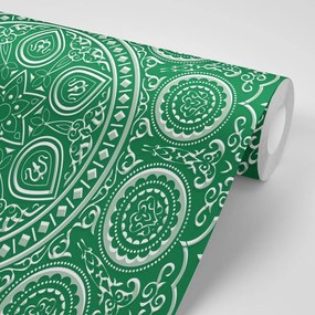 Carta da parati – Mandala etnica delicata in verde