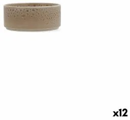 Ciotola Ariane Porous Ceramica Beige 12 cm (12 Unità)