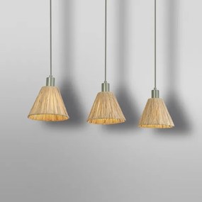Ledvance - Lampadario a sospensione con filo DECOR RAFFIA 3xE27/15W/230V bastone di rafia