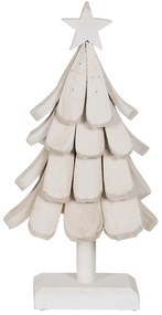 Albero di Natale Bianco Legno di paulownia Albero 31 x 25 x 60 cm