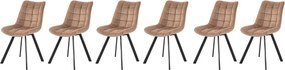 Set di 6 sedie K332 velluto beige