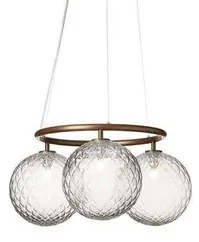 Miira 3 Circular Lampadario Dark Bronze/Optic Clear - Nuura