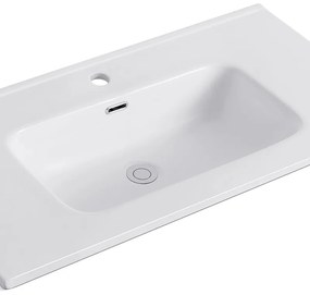Kamalu - Lavabo da incasso 91cm in ceramica lucida | Litos-K7090