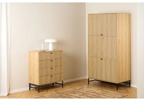 Armadio effetto rovere in colore naturale 99x200x60 cm Albany - Actona