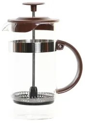 Caffettiera a Stantuffo DKD Home Decor Marrone Trasparente Acciaio inossidabile Vetro Borosilicato 350 ml 16 x 9 x 18,5 cm